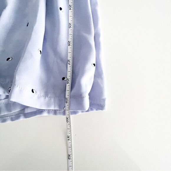 Lush Mini Dress Flounce Side Tie Blue Spaghetti Straps Women's S Back Zip Lined - Picture 8 of 8